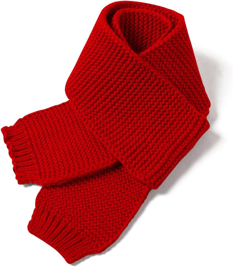 Piewag Kids Knit Scarf Toddler Winter Warm Scarves Neck Warmer Fashion Solid Color Scarf for Boys Girls - Image 1